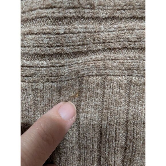 Anthropologie Moth Tisbury Turtleneck Pullover Sweater Tan Knit Womens Large - Picture 8 of 16